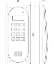 ACO CDNP6ACC GR CENTRALA DOMOFONOWA grzałka LCD. RFID MASTER