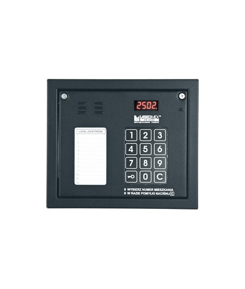 Laskomex CP-2502NR czarny Panel audio z mini listą lokatorów i z czytnikiem kluczy RFID