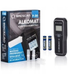 Alkomat BACscan F-30 elektrochemiczny. Kalibracja 24mc - 10 lat gwarancji.