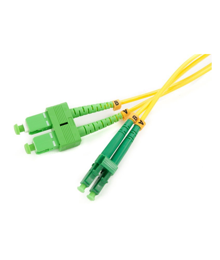 PATCHCORD ŚWIATŁOWODOWY SM 2M DUPLEX 9/125, SC/APC-LC/APC 3MM