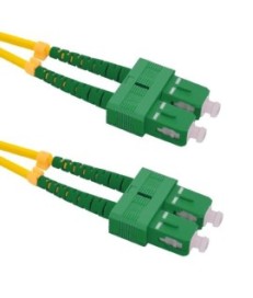 PATCHCORD ŚWIATŁOWODOWY SM 1,5M SIMPLEX 9/125, SC/APC-SC/APC 3MM