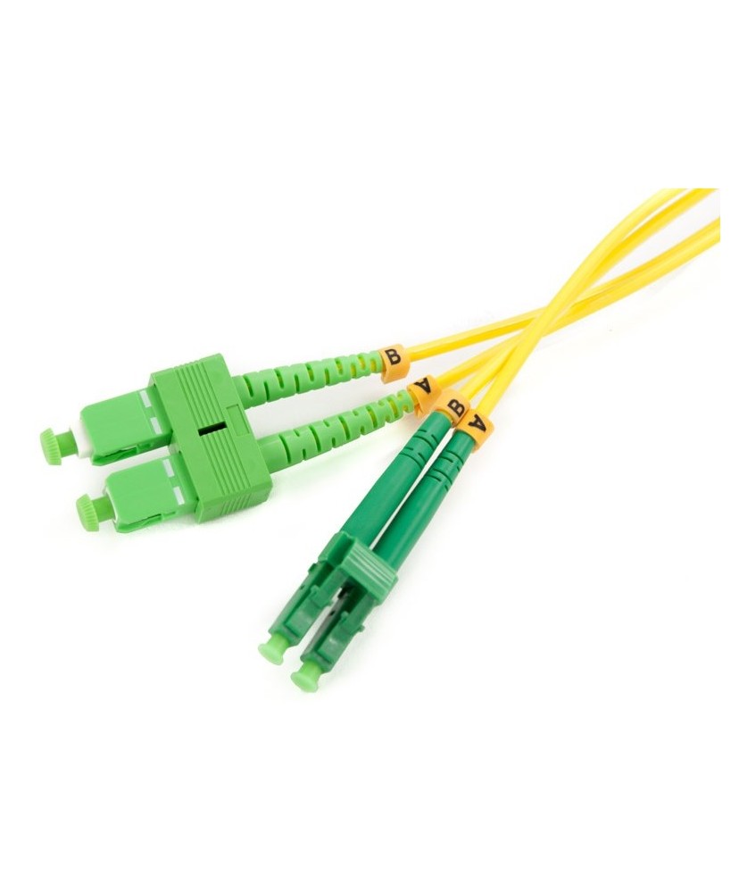 PATCHCORD ŚWIATŁOWODOWY SM 1M DUPLEX 9/125, SC/APC-LC/APC 3MM