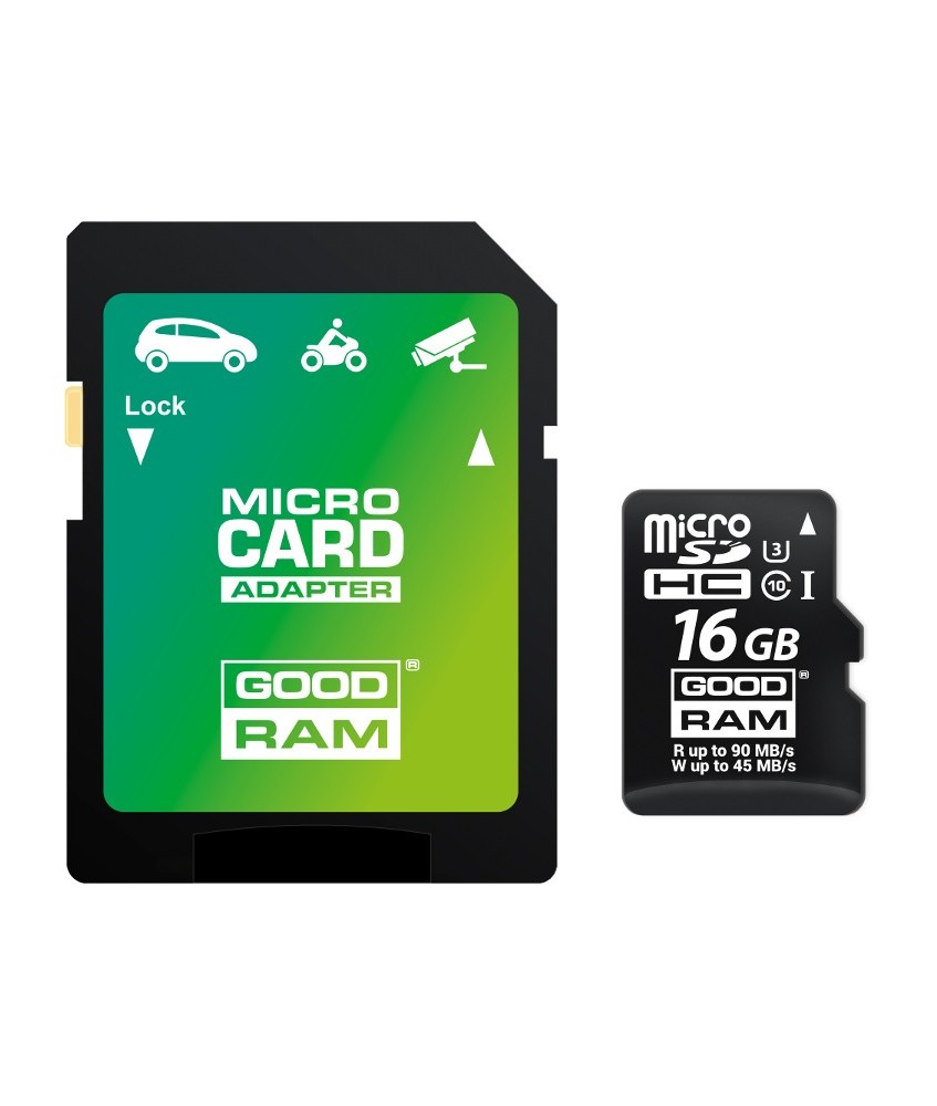 KARTA PAMIĘCI MICRO SD GOODRAM UHS1 CL10 U3 16GB + ADAPTER