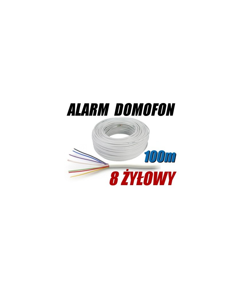 PRZEWÓD ALARMOWY DOMOFONOWY YTDY 8X0,5 - 100M