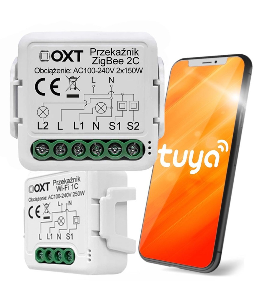 Moduł OXT mini 2 obwody ZigBee Tuya