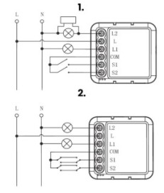 Moduł OXT mini 2 obwódy ZigBee bez N Tuya