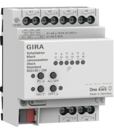 GIRA aktor przekaźnikowy/żaluzjowy 6x/3x 16 A standard KNX ONE 502300