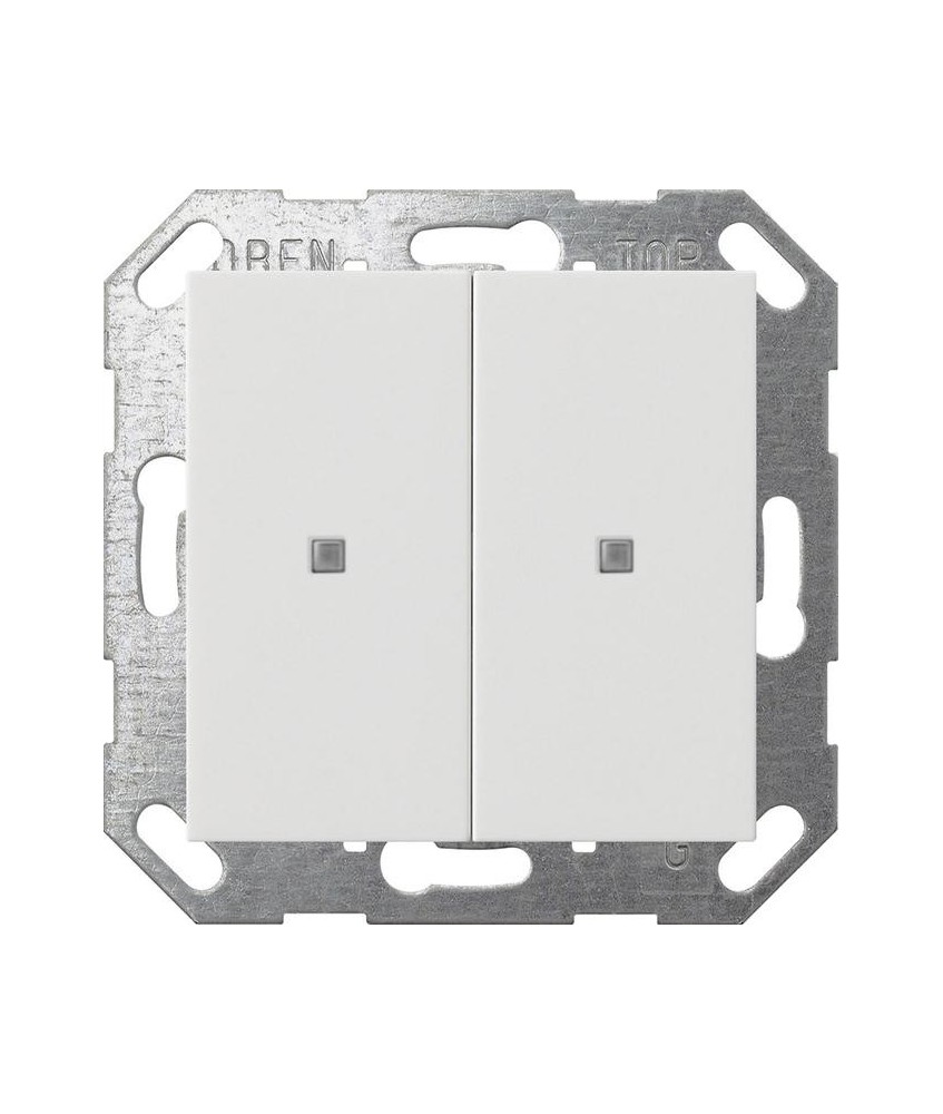 GIRA czujnik przyciskowy 2x KNX ONE System 55 biały 517303