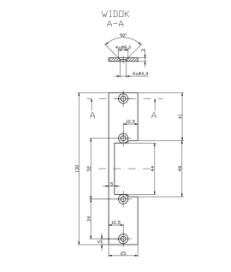 Płaskownik HARTTE OK-P2 krótki, S, 3mm, STC, otwarty