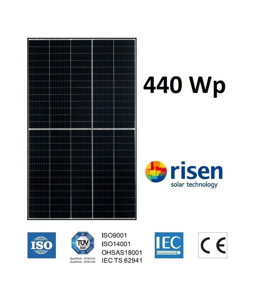 Moduł panel PV czarna rama 440W RISEN RSM130-8-440M 1894x1096x30mm