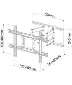 UCHWYT DO TV LED/LCD AR-87 ART 40-80" 60KG reg. pion/poziom 46cm