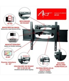 UCHWYT DO TV LCD/LED AR-65 ART 32-80" 60KG reg. pion/poziom 60cm