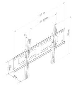 UCHWYT DO TV LCD/LED AR-88XL ART 37-100" 80KG reg. pion 37mm maxVESA 800x600