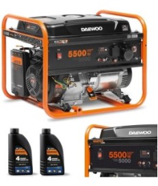 ZESTAW AGREGAT PRĄDOTWÓRCZY DAEWOO GDA 6500 5.0kW + 2x GENERATOR OIL SAE 10W-30 DWO 600