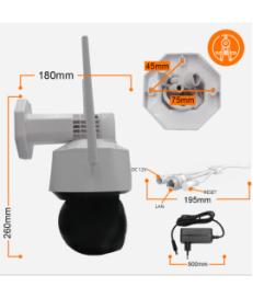 Kamera IP Orllo TZ3 zewnętrzna obrotowa Wi-Fi poe 5MP