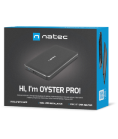 Zewnętrzna obudowa dysku Natec Oyster Pro Slim SATA 2.5cala USB 3.0 Czarny