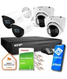 Zestaw do monitoringu IP 4 kamer FullHD EZ-IP by Dahua do Twojego domu