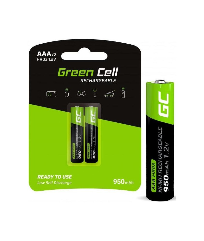 AKUMULATORKI Green Cell 2x AAA HR03 950mAh GR07