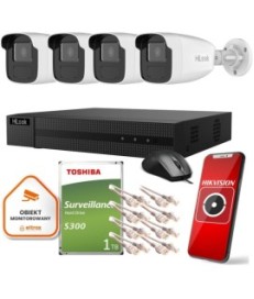 Zestaw monitoringu Hilook by Hikvision 4 kamer IP z dyskiem 1TB