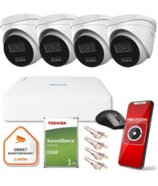 Zestaw monitoringu Hilook 4 kamer IP IPCAM-T2-30DL 1TB dysk