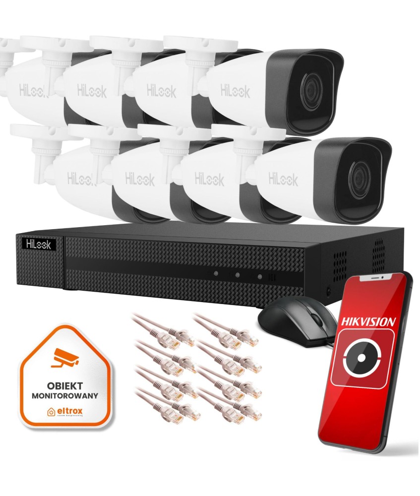 Zestaw monitoringu Hilook 8 kamer IP IPCAM-B5