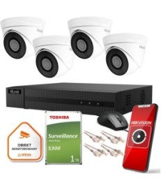 Zestaw monitoringu Hilook 4 kamer IP IPCAM-T5 1TB dysk