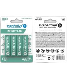 Akumulatorki AA / R06 Ni-MH everActive 1100mAh Infinity Line 3000 cykli (blister 4 szt.)