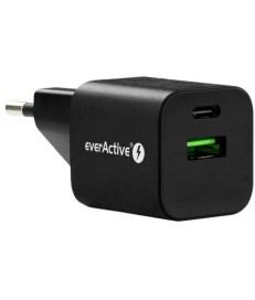 ŁADOWARKA SIECIOWA everActive GaN SC-390QB 30W 1xUSB-C 1xUSB-A PD PPS