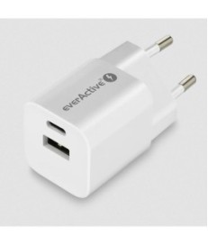 ŁADOWARKA SIECIOWA everActive GaN SC-390Q 30W 1xUSB-C 1xUSB-A PD PPS