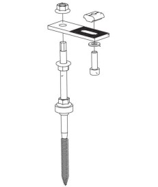 Mocowanie B-017, 10 uchwytów blachodachówka adapter prosty KLIK CORAB XFS_B017.1