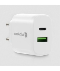 ŁADOWARKA SIECIOWA everActive SC-370Q 25W 1xUSB-C 1xUSB-A PD PPS