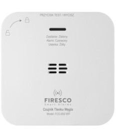 Czujnik czadu Firesco FCO-850 WF z WiFi aplikacja Tuya