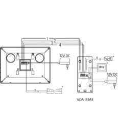 WIDEODOMOFON EURA VDP-90A3 DELTA + czarny monitor TUYA