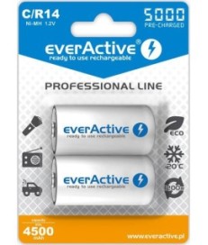 Akumulatorki C / R14 everActive Ni-MH Ni-MH 5000 mAh Professional line (box 2 szt.)