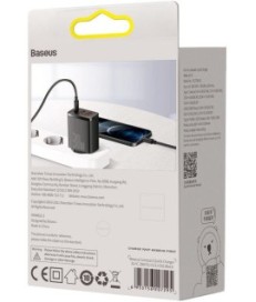 ŁADOWARKA SIECIOWA Baseus Compact Quick Charger CCXJ-E01 30W 2x USB-A 1x USB-C PD 3.0 QC 3.0 CZARNA