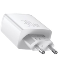 ŁADOWARKA SIECIOWA Baseus Compact Quick Charger CCXJ-E02 30W 2x USB-A 1x USB-C PD 3.0 QC 3.0 BIAŁA