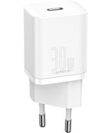 ŁADOWARKA SIECIOWA Baseus Super Si Quick Charger 1C CSUP-J02 30W 1x USB-C PD 3.0 QC 3.0 BIAŁA