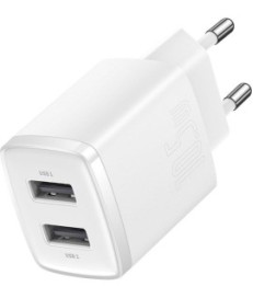 ŁADOWARKA SIECIOWA Baseus Compact Charger CCXJ010202 10.5W 2x USB-A BIAŁA