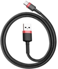 KABEL USB-A -  USB-C Baseus Cafule CATKLF-A91 50cm 3A QC 3.0 CZARNO-CZERWONY W OPLOCIE