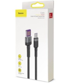 KABEL USB-A -  USB-C Baseus Cafule CATKLF-PG1 100cm SuperCharge 40W 5A QC 3.0 W OPLOCIE