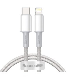 KABEL USB-C -  Lightning / iPhone Baseus Cafule CATLGD-02 1m 20W PD Quick Charging BIAŁY W OPLOCIE