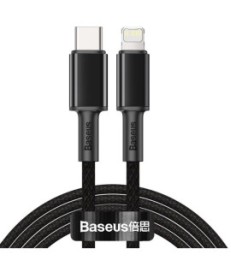 KABEL USB-C -  Lightning / iPhone Baseus Cafule CATLGD-A01 2m 20W PD Quick Charging CZARNY W OPLOCIE