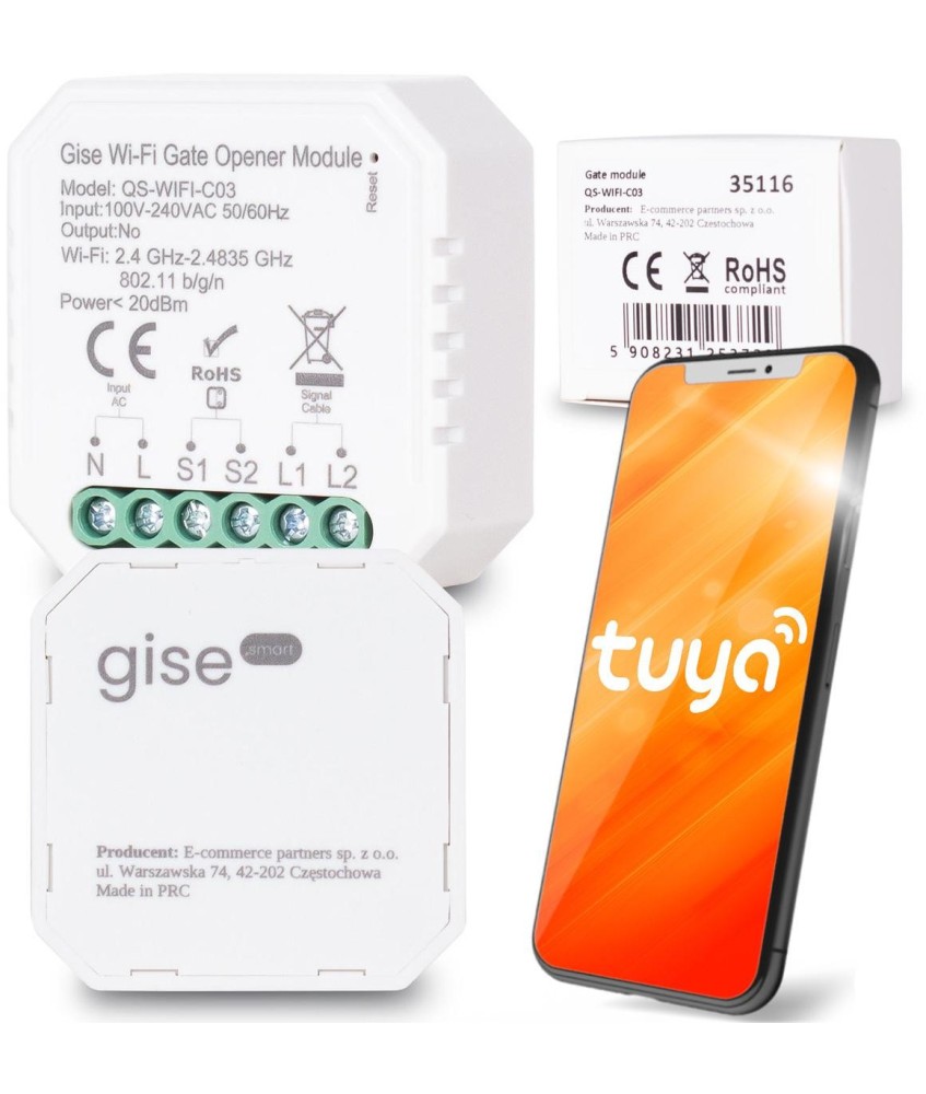 GISE SMART Gate module Moduł do sterowania bramą Tuya WiFi GEN 2