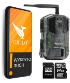 Fotopułapka GSM ORLLO Huntercam 3 + KARTA PAMIĘCI microSD GOODRAM CL10 64GB