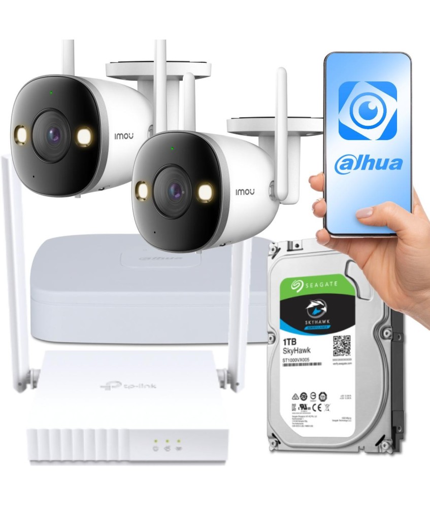 Zestaw monitoringu Imou WiFi IP 2 kamery tubowe 4MPx