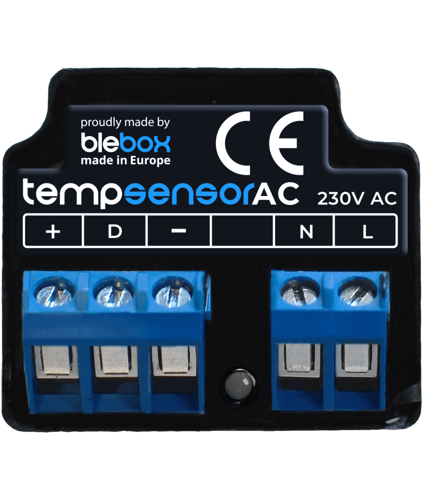 BLEBOX tempsensorAC - TERMOMETR WIFI DO 4 CZUJNIKÓW TEMPERATURY