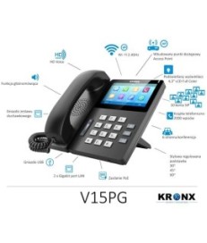 KRONX V15PG - Telefon IP/VoIP, WIFI, Access Point, PoE