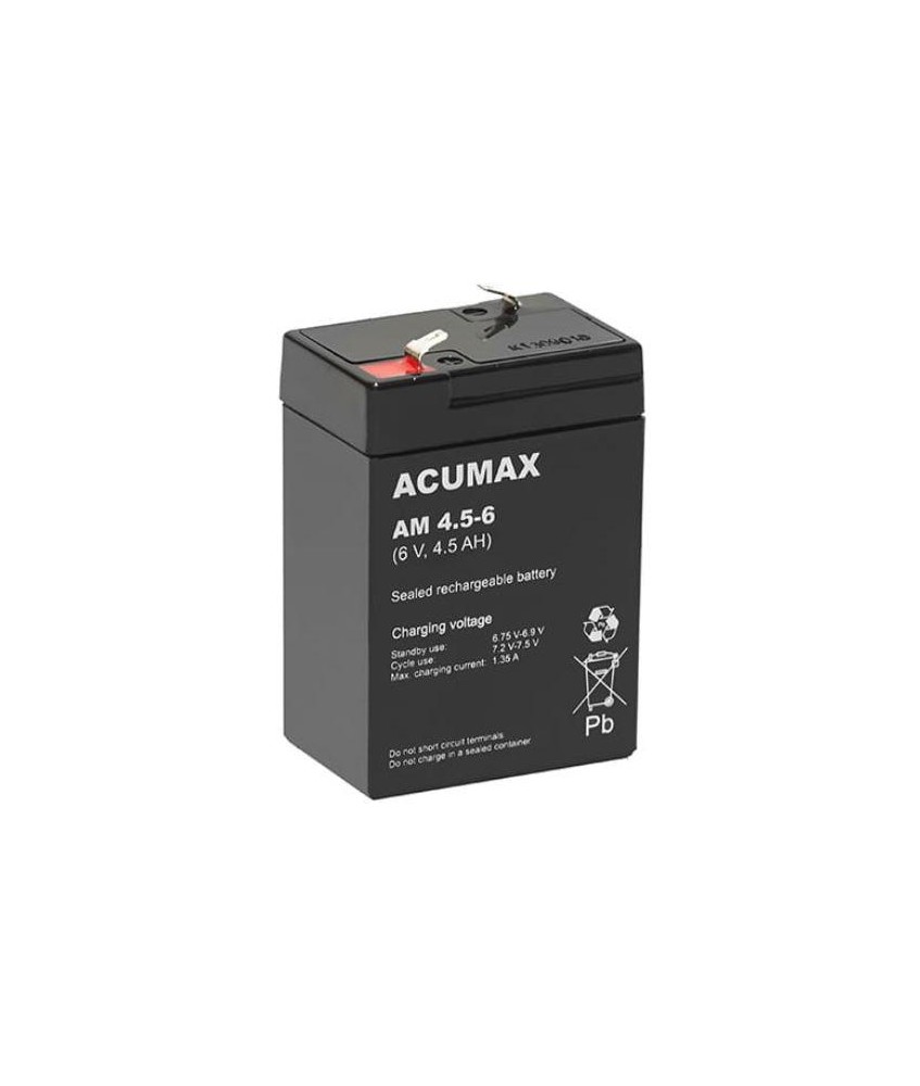 Akumulator AGM ACUMAX serii AM 6V 4,5Ah