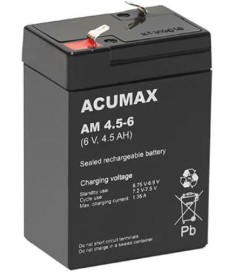 Akumulator AGM ACUMAX serii AM 6V 4,5Ah