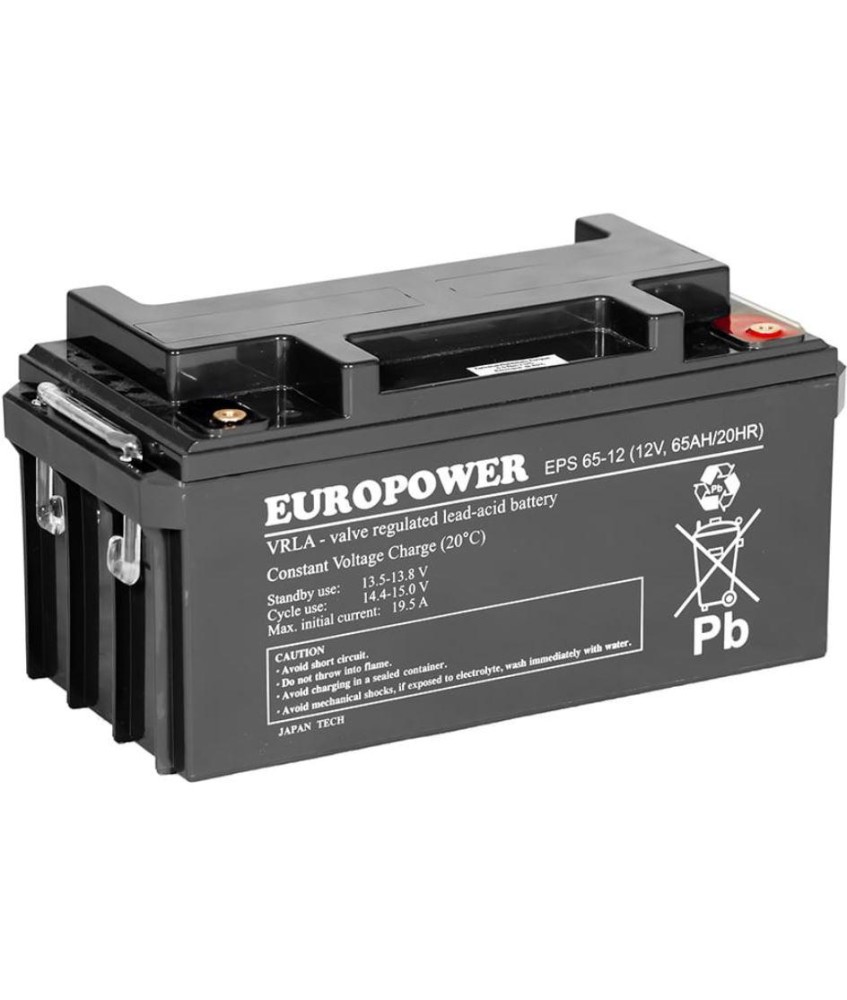 Akumulator AGM EUROPOWER serii EPS 12V 65Ah (Żywotność 8-12 lat)